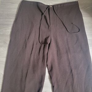DB Life Brown Pants Wool M Drawstring Elastic Waist Zip Front Pockets Inner Line